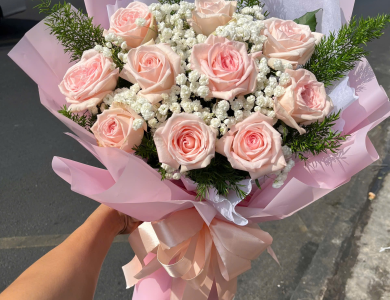 Bó Hoa hồng pink ohara 01-01