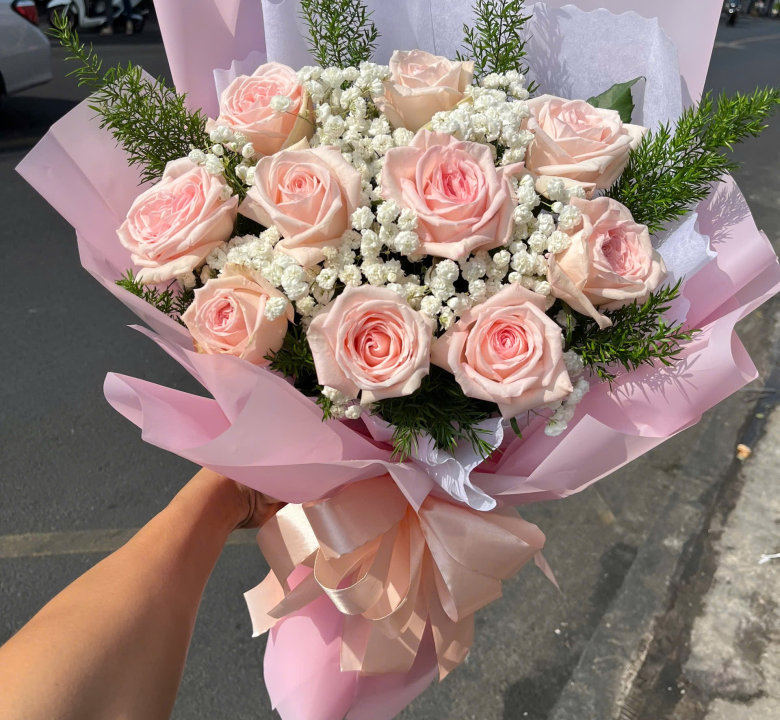 Bó Hoa hồng pink ohara 01-01