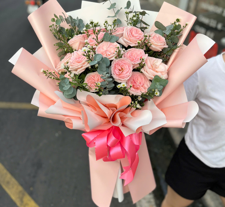 Bó hoa hồng pink ohara 01-48