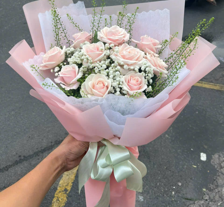 Bó hoa hồng pink ohara 01-70