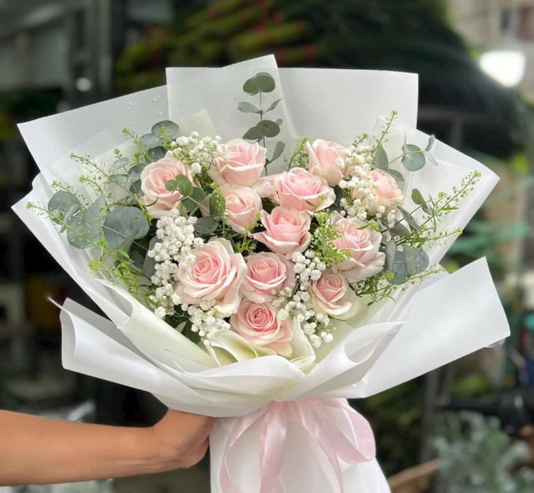 Bó hoa hồng pink ohara 01-88