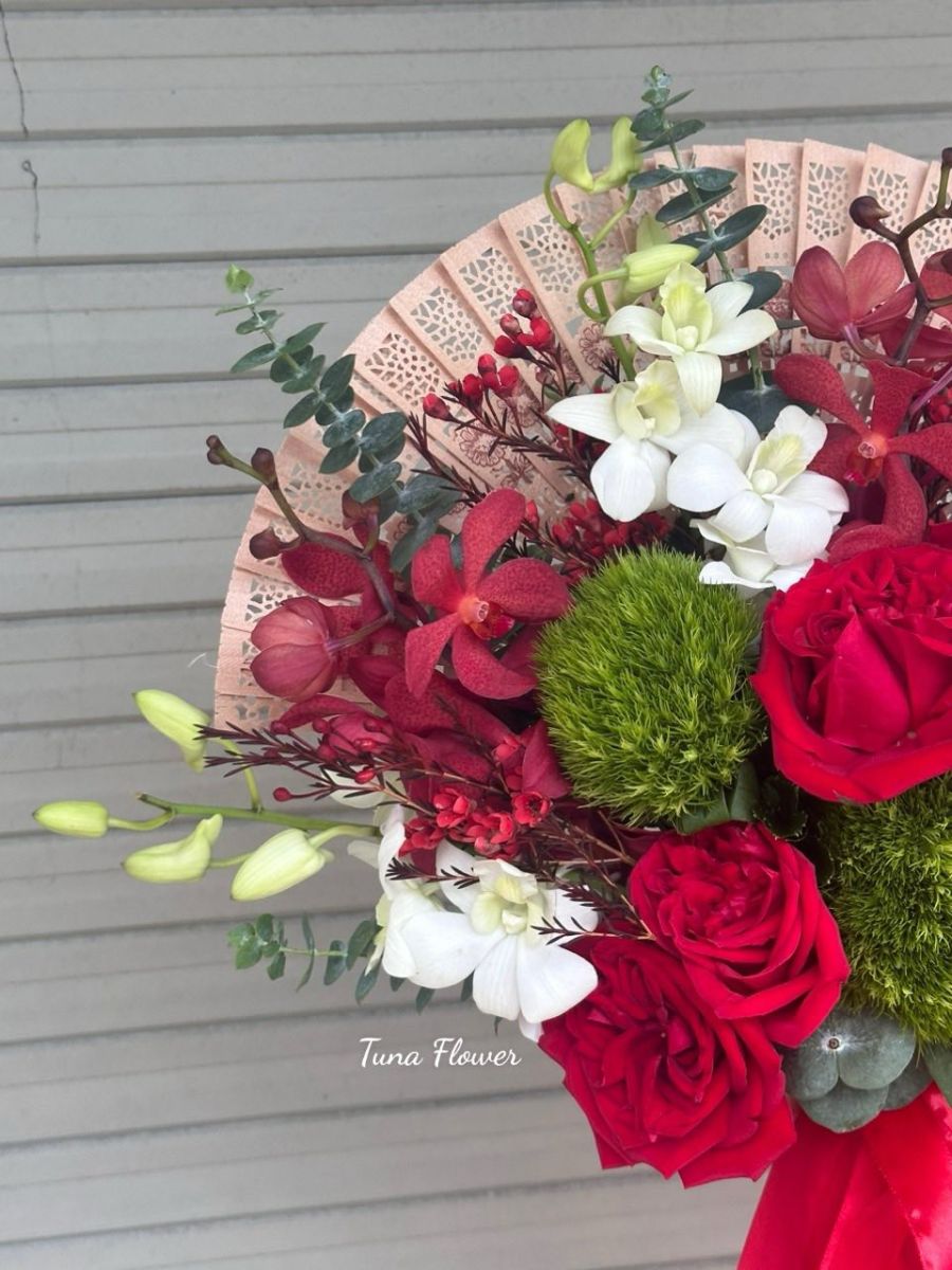 giỏ hoa tháng 12 và hoa tháng 1 đẹp