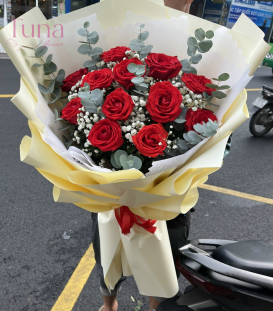 Bó hoa hồng đỏ ohara (12 cành) 01-69