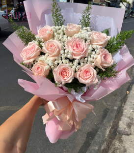 Bó Hoa hồng pink ohara 01-01