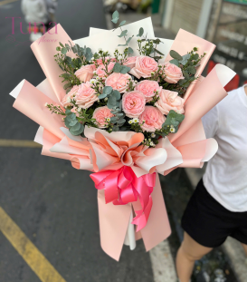 Bó hoa hồng pink ohara 01-48