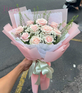 Bó hoa hồng pink ohara 01-70