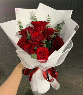 Bó hoa hồng đỏ (8 cành) 01-80